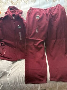 Speedo Maroon Fleece Hoodie & Pants Set Pants XL Hoodie LG